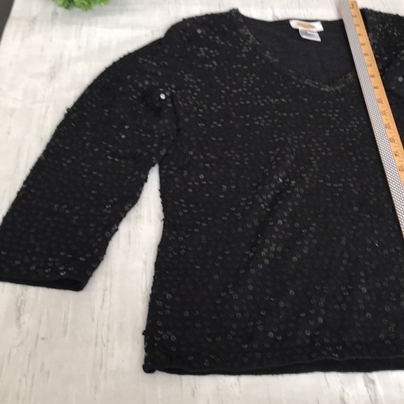 Talbots cashmere/silk blend sequined sweater - Picture 8 of 10